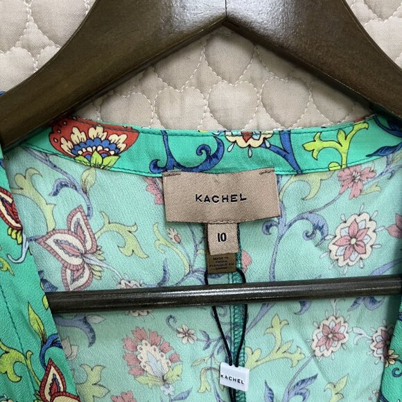 NWT ANTHROPOLOGIE Kachel Mixed Print Wrap Midi Dress - Assorted, Size 10 - Picture 5 of 11